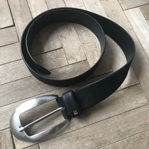 Belstaff Italy black leather belt 90/105 M